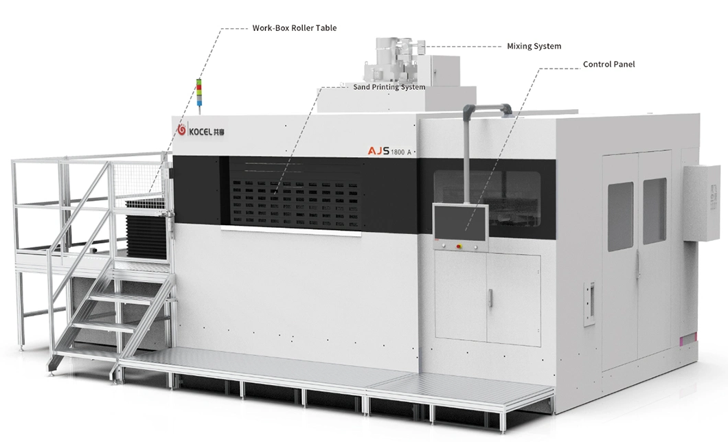 KOCEL AJS 1800A Industrial Large Size Sand Mold 3D Printer for Casting with High Efficiency & High Quality